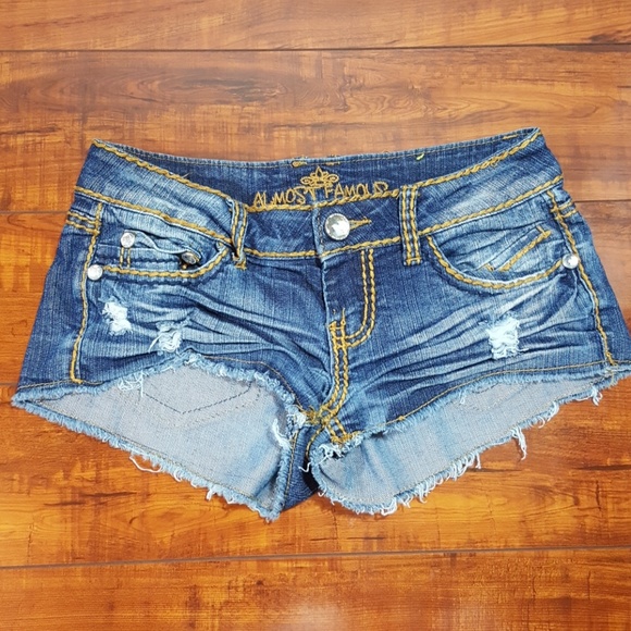 Almost Famous Pants - Almost Famous, size 0, blue, stretch.